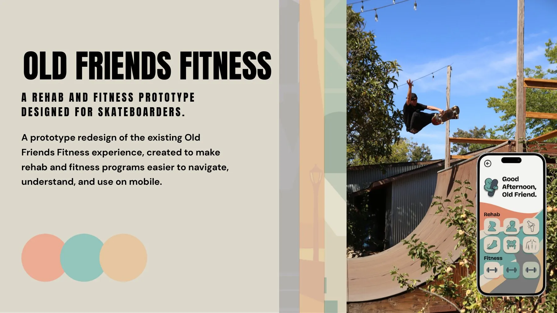OLD FRIENDS FITNESS — UX DECK — slide 1 of 6