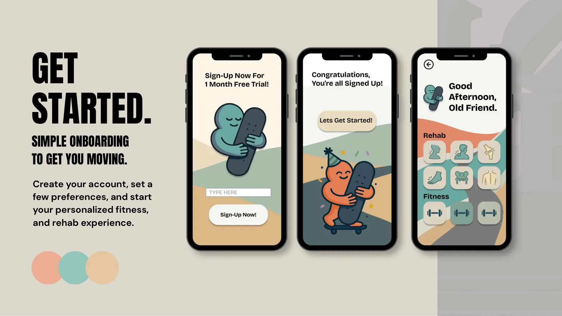 OLD FRIENDS FITNESS — UX DECK — slide 2 of 6