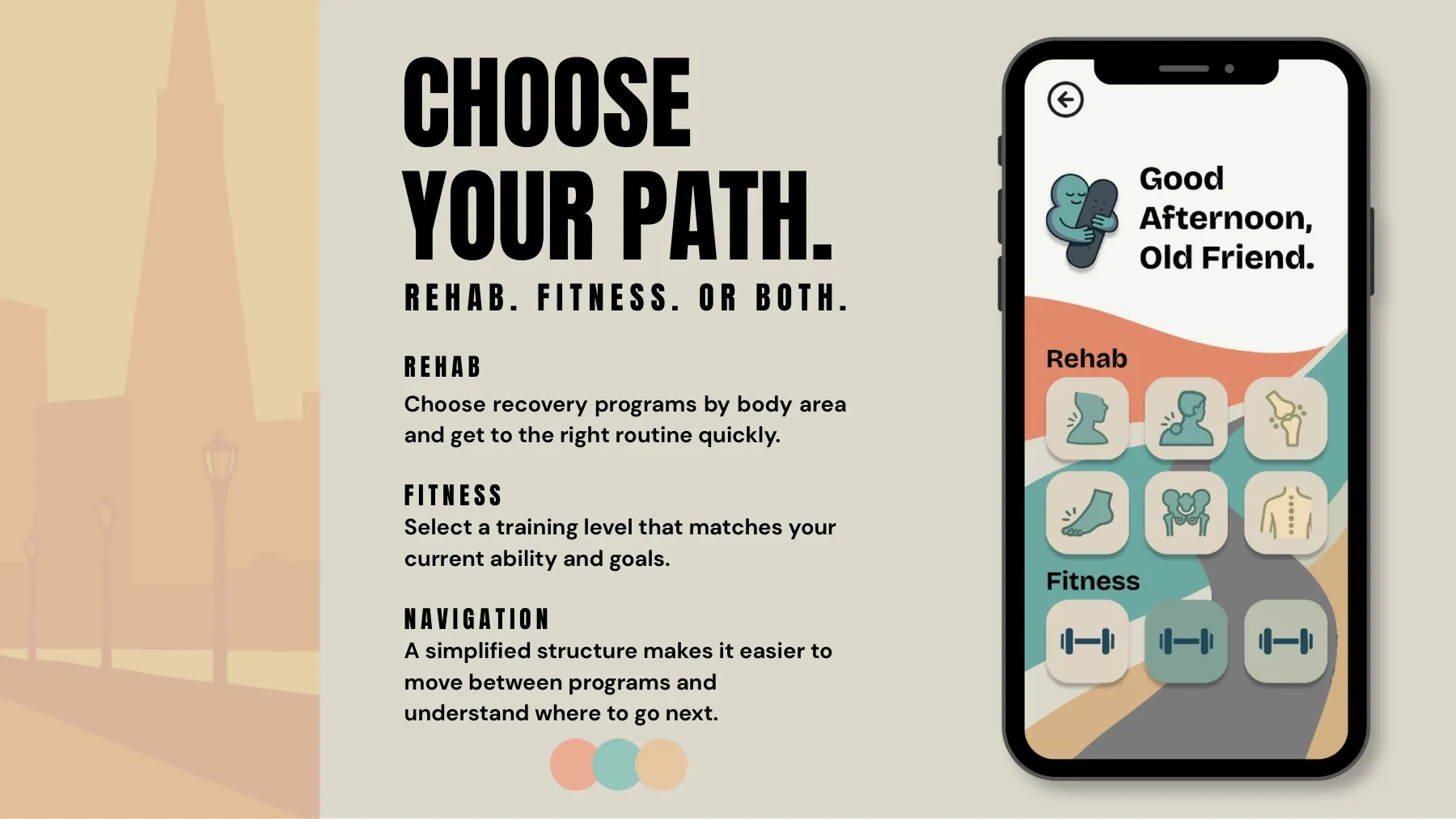 OLD FRIENDS FITNESS — UX DECK — slide 3 of 6