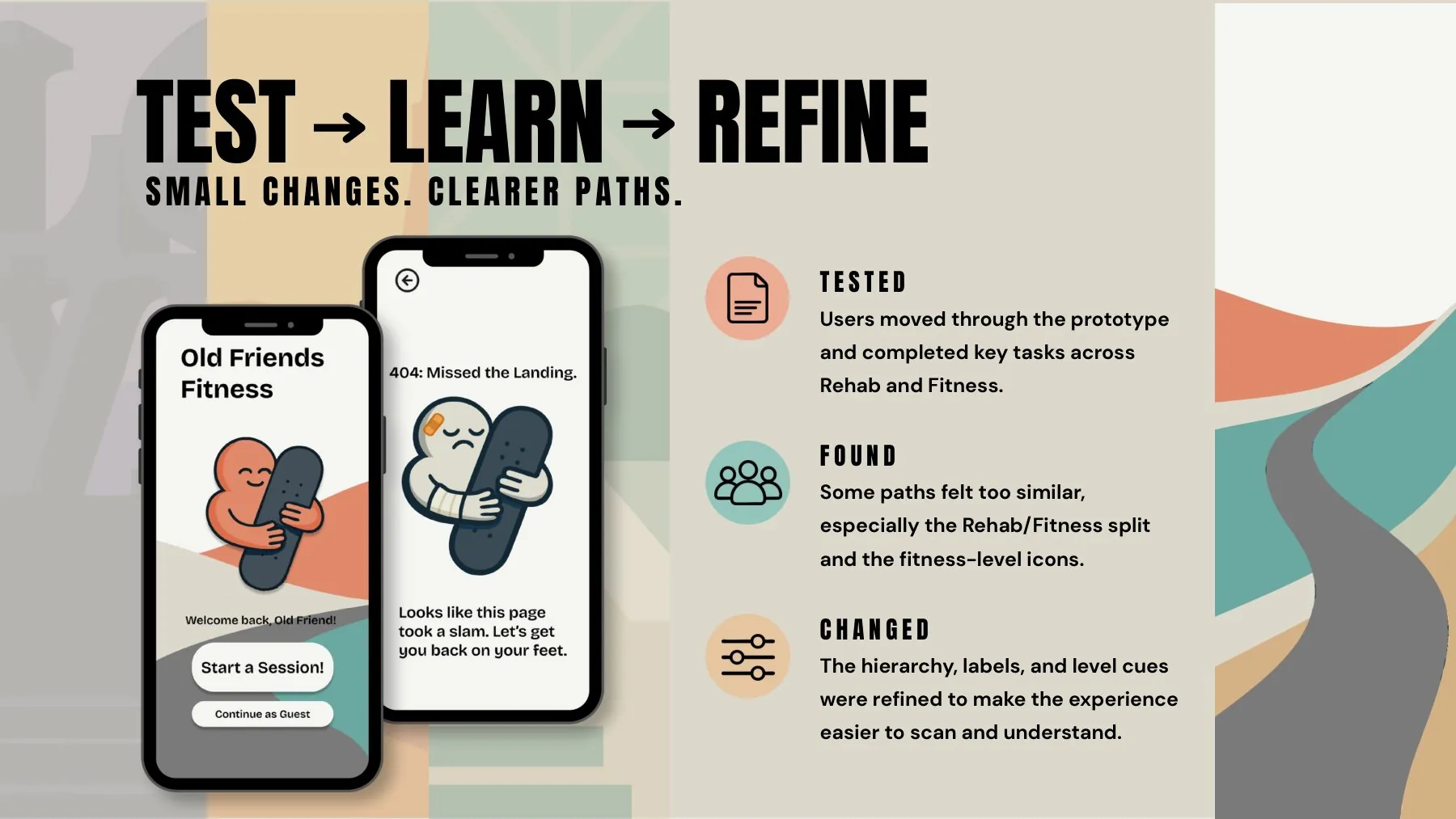 OLD FRIENDS FITNESS — UX DECK — slide 6 of 6