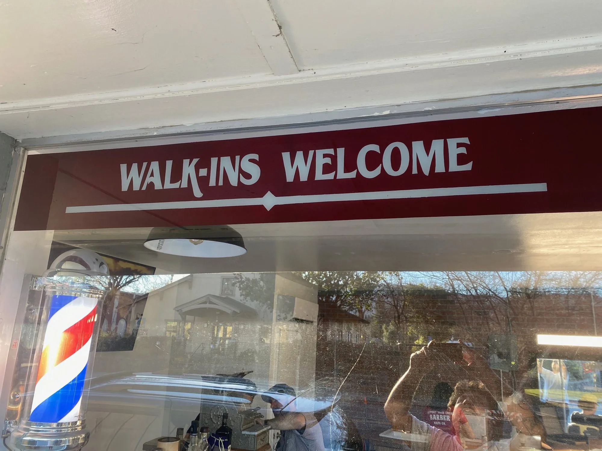 WALK-INS WELCOME — VALANCE LETTERING