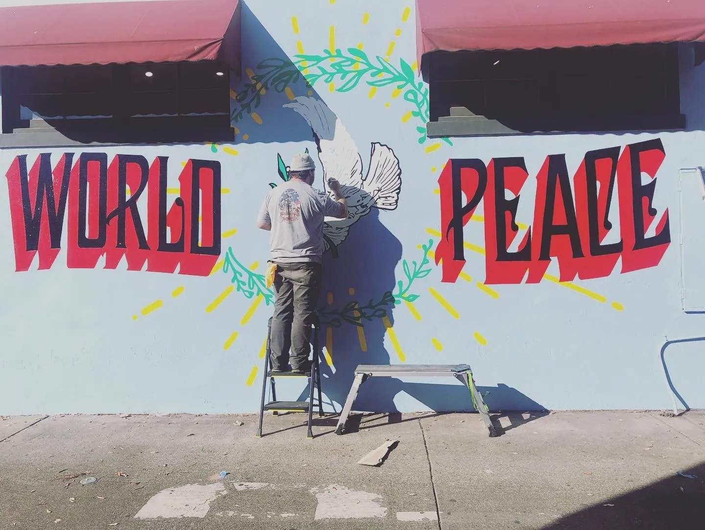WORLD PEACE — PAINTING ON SITE